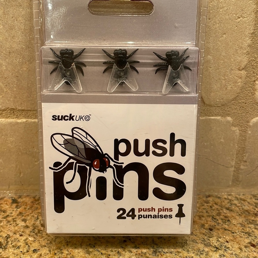 Push Pins - shaped like flies